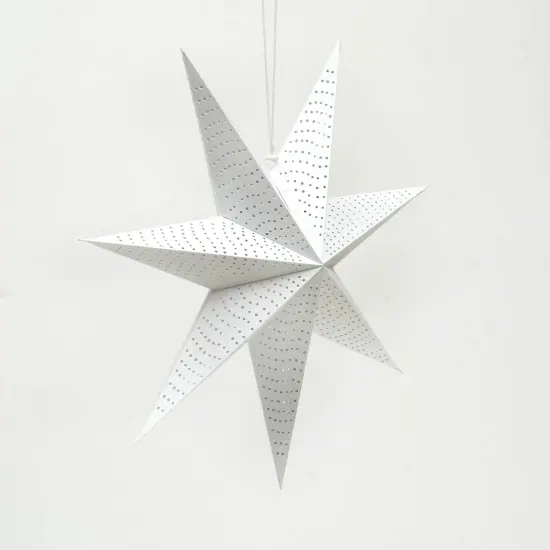 Handmade Paper Star 46 Cm (Dia) - White {4}