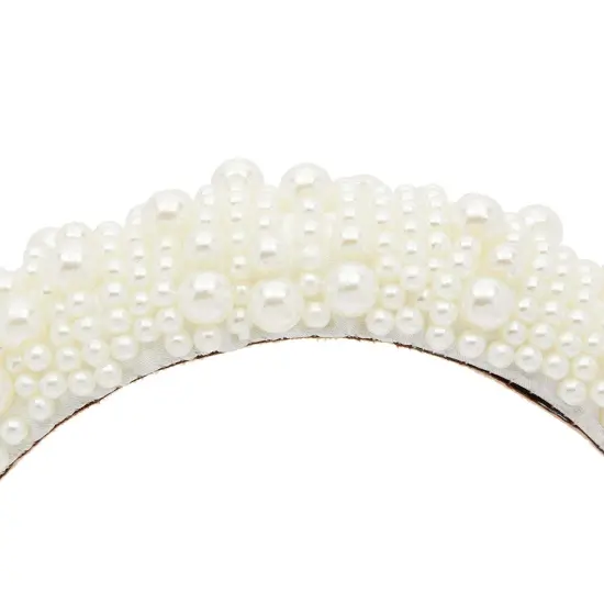 Padded Pearl Headbands for Women, Crystal Rhinestone Designs (2 Pack) Multicolor {7}