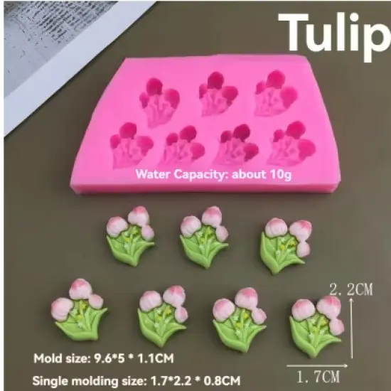 Tulip Flower Silicone Mold {3}