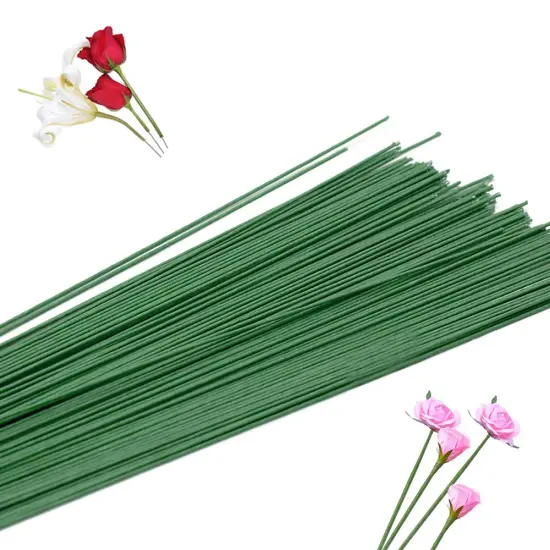 200 Pcs 22 Gauge Floral Stem Wire,16 Inch Dark Green Floral Wire,Artificial Flower Arrangements Florist Flower Wire Stems for Crafts,Bouquet Stem Wrapping,Wreath Making Supplies {5}