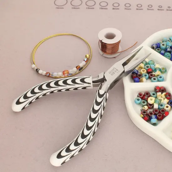 The Beadsmith Chain Nose Pliers &ndash; Zebra Print Line &ndash; Comfortable Handle with Double Leaf Springs &ndash; Jewelry Making Tool for Creating Bracelets, Earrings and Necklaces {2}