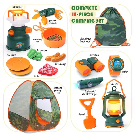 CraftBud 17 PCs Kids Camping Play Set {3}