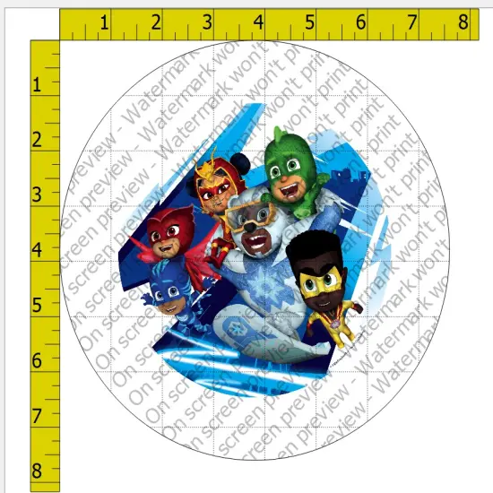 PJ Masks Heroes Rule Edible Image Cake Topper 1/4 sheet {2}