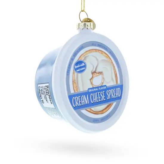 Cream Cheese Spread Glass Christmas Ornament {1}