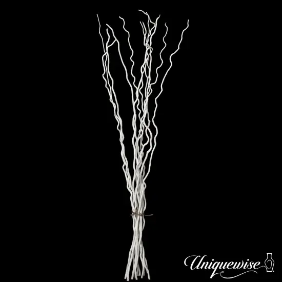 Uniquewise 12pc 59" Natural Dried Mulberry Twigs Ideal Sticks for DIY Crafts Decorative Stems Floral Arrangements Floor Vase Fillers Wedding Centerpiece Event Decorations and Home D&eacute;cor Accent, White {1}