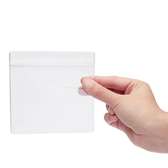 100 Pack Clear Plastic Bags for Jewelry, Earrings, Necklaces, Mini Resealable Bags for Small Business (4.4 x 4.4 In) {4}