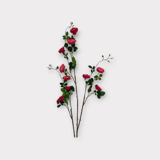59" Tall Faux Pink Rose Spray Branch &ndash; Realistic Artificial Long Stem for Vases & Wedding Decor-FSR346-BT {4}