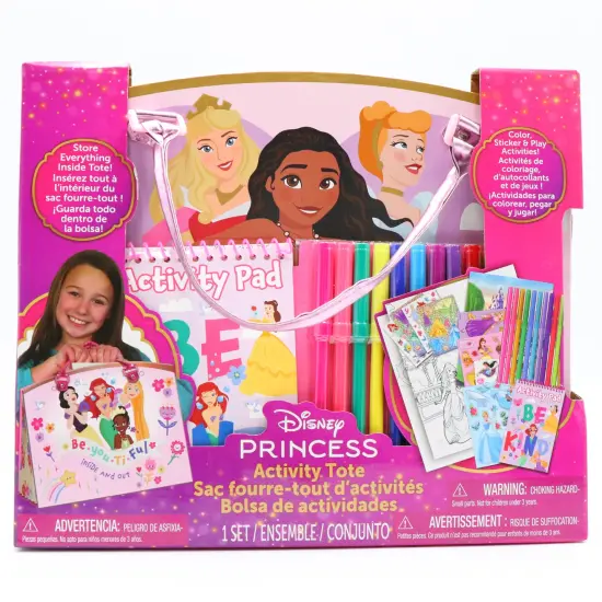 Tara Toy: Activity Tote - Disney Princess - All-In-1, Store Everything Inside The Character Tote, Color-Sticker-Pad Activities, Play Scenes, Kids 3+ {1}