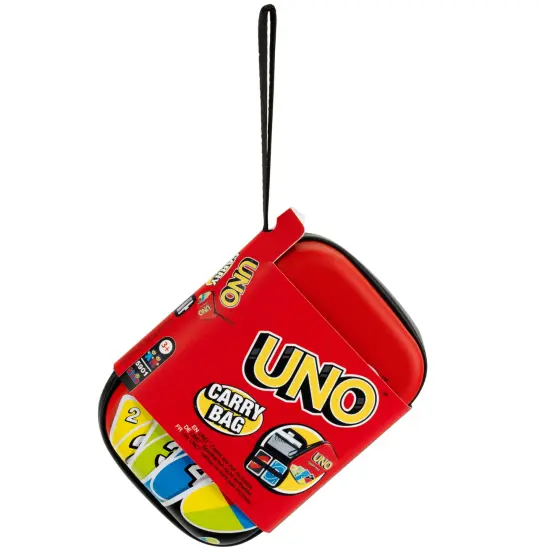 UNO Carry Bag - Card Game Accessory, 6.1 x 4.3", Waterproof Zip Case w/ Strap, Organize & Protect Cards, Travel & Storage, Game Not Included, Kids 3+ {4}