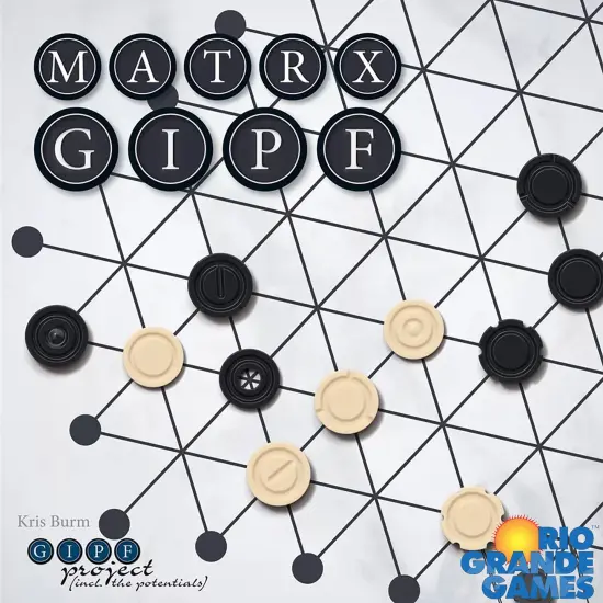 Rio Grande Games: Matrx Gipf - Piece Moving Strategy Board Game, Unique Head-To-Head, Learn As You Play, Ages 14+, 2 Players, 30-60 Mins {6}