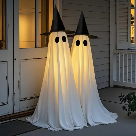 5 FT Ghost Decor with Remote Controlled String Lights USB or Battery Powered {1}