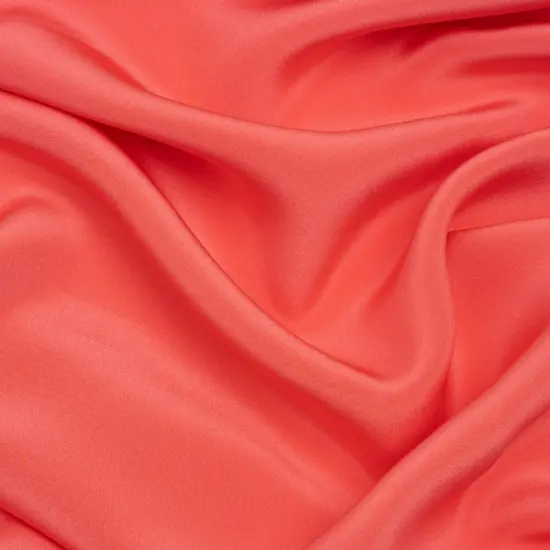 1 Yard Salmon Silk 4-Ply Crepe Premium Fabric Perfect for Bridal Wear, 44 Inches Width {1}