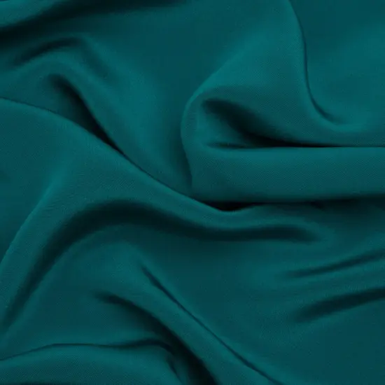 1 Yard Deep Teal Silk Crepe Fabric Premium Four Ply for Sewing Projects, 44 Inches Width {1}
