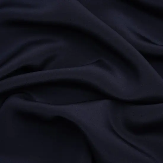 1 Yard Navy Silk 4-Ply Crepe Premium Collection 44 Inches Width {1}