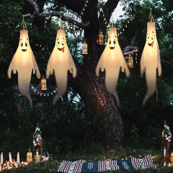 2 Pcs Halloween Ghost Decorations with Timer {3}