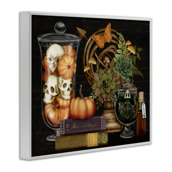 Autumnal Dark Academia Framed Giclee Art Black {9}