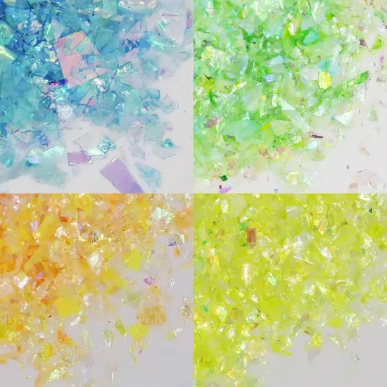 14 Colors Resin Chunky Glitter Flakes Irregular Iridescent Sparkles Glitters Confetti Craft Supplies {6}