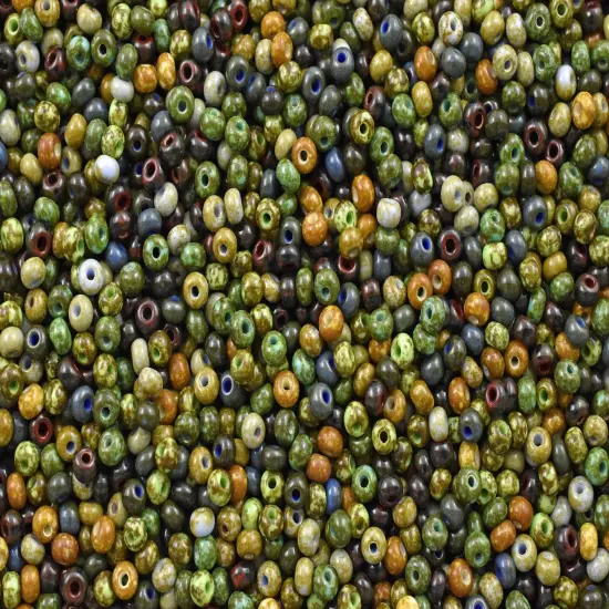 50G Mixed Picasso Czech 6/0 Seed Beads {4}