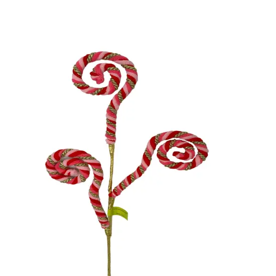 26" Spiral Curly Spray in Pink, Red & Gold-85740RDPKGD {1}