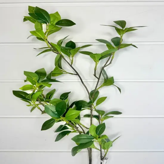 TCT Crafts Artificial 38" Green Mini Ficus Leaf Branch - Craft and Home Decor Supply - Artificial Greenery for Arrangements - FL6103-G {2}