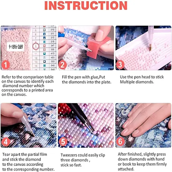 6 Pack Little Dragon Diamond Painting Kits - 12x12 Inch (DP00081) {5}