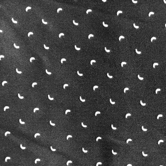 1 Yard Poly Dull Satin Fabric Black/Ivory Combo 57/58 Inch Wide for Elegant Sewing Projects {2}