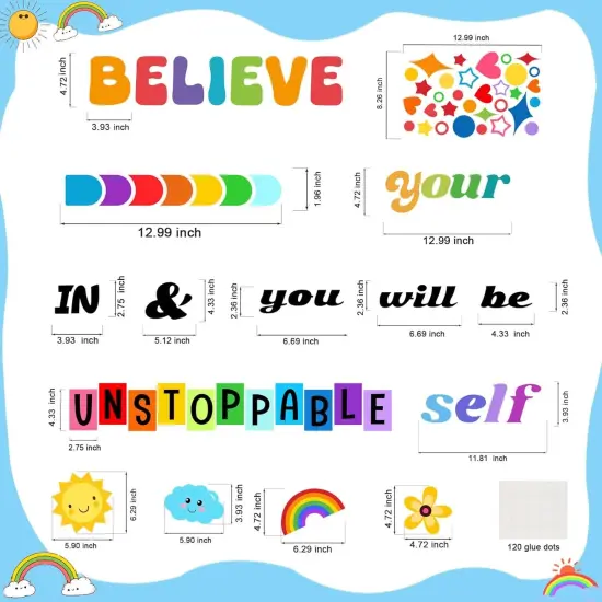 Believe in Yourself Classroom Bulletin Board Decoration Set {3}