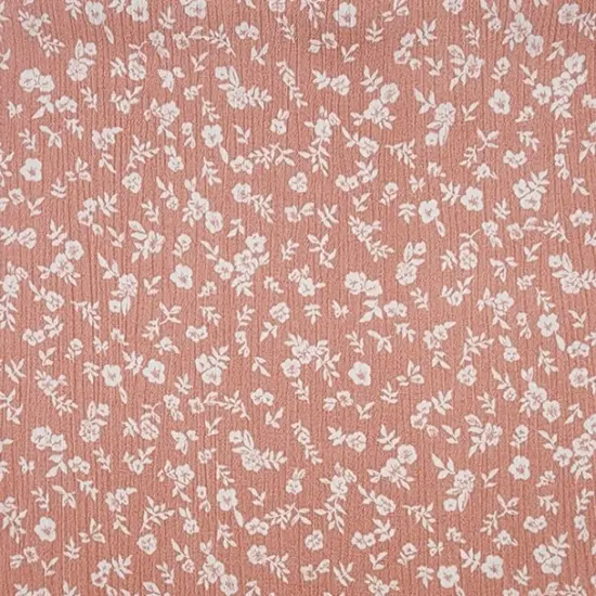 1 Yard Coral Cloud Rayon Crinkle Apparel Fabric Airy and Drapey, 50/52" Width {3}