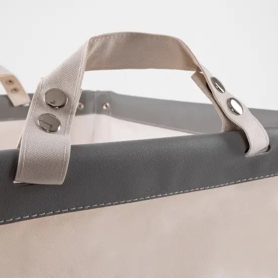 Seville Classics Heavy-Duty Rolling Laundry Hamper, 18.25" W x 18.25" D x 27.5" H White {9}