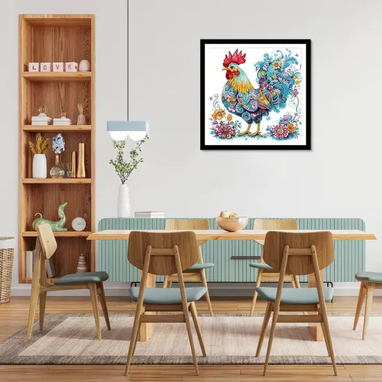 5D Rooster Special Shape Diamond Painting Kits for Adults {3}