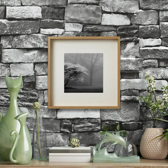 19&frac34;x19&frac34;" Oak Effect Frame with Mount &ndash; Deep Frame, No-Nail Hanging, Gallery Ready {5}