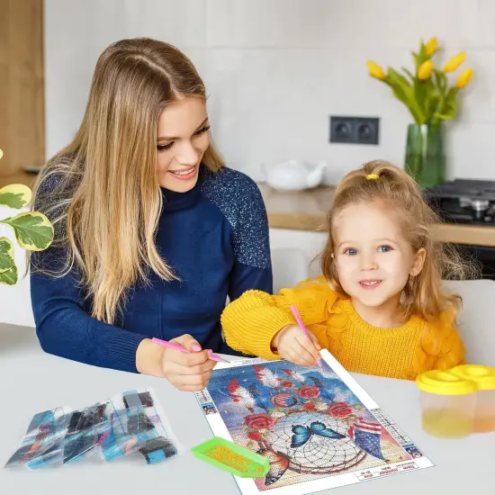 DIY 5D Flowers Butterfly Diamond Art Kits 12x16 inch {4}