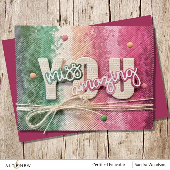 Waffled Diamonds 3D Embossing Folder {4}