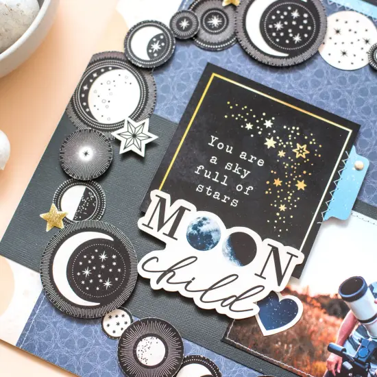 DCWV Double-Sided Cardstock Stack 12"X12" 36/Pkg-Luna, W/Gold Foil {6}