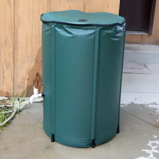 Lehman's Collapsible Rain Barrel, Durable Water Storage for Garden Irrigation, Space-Saving and Easy to Use, 66 Gallon Capacity {5}