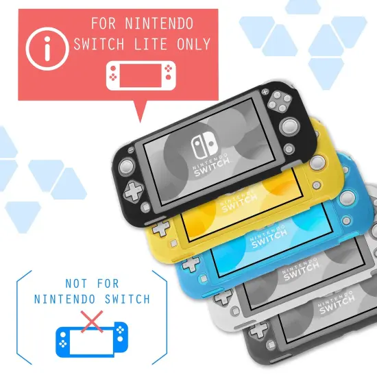 For Nintendo Switch Lite 2019 Protective Silicone Case for Girls & Boys, Soft Rubber Skin Cover Grip Protector, Shockproof, Anti Scratch, Non Slip, Black {6}