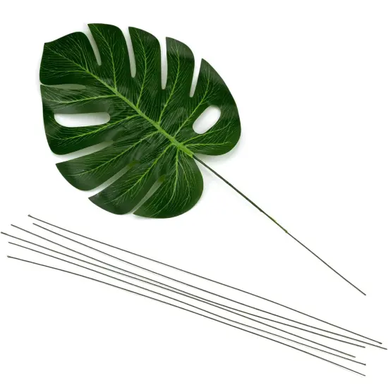 200 Pieces Dark Green Floral Stem Wire 14 Inch Stem Wire Flower Making Accessory Florist Wire for Crafts Flower Arrangement Stem Wrapping DIY Bouquet Wreath Making Supplies (26 Gauge) {4}