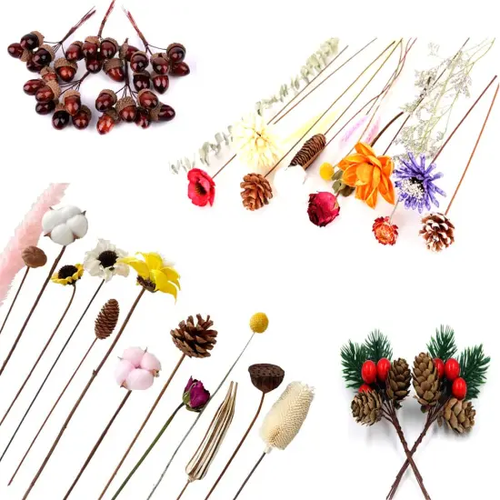 Brown Floral Stems Wire Flower Stems Brown Floral Wire Paper Wrapped Wire 21.6 Inch 18 Gauge 20 Gauge 24 Gauge for DIY Flower Arrangement {1}