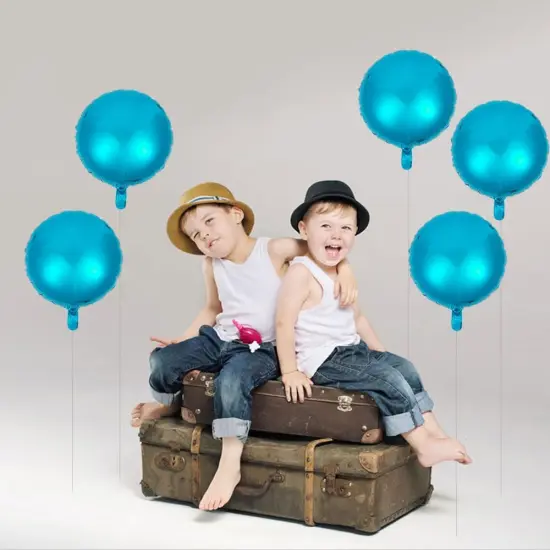 20pcs 18 inch Navy Round Balloons, Blue Round Shaped Foil Helium Balloons Mylar Balloons {3}