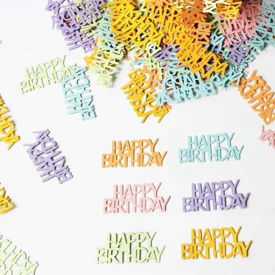 Multi-color Birthday Confetti Happy Birthday Party Table Decorations Cute Letter Table Scatters for Baby/Kids Birthday Anniversary DIY Crafts Party Supplies {4}