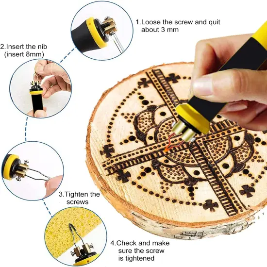 2 Pcs Pyrohraphy Pens for Wood Burning Tool Kit {3}