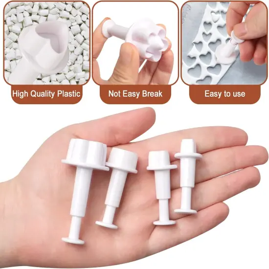 Cookie Plunger Cutter Set Mini Plastic Fondant Molds 24 Pieces {2}