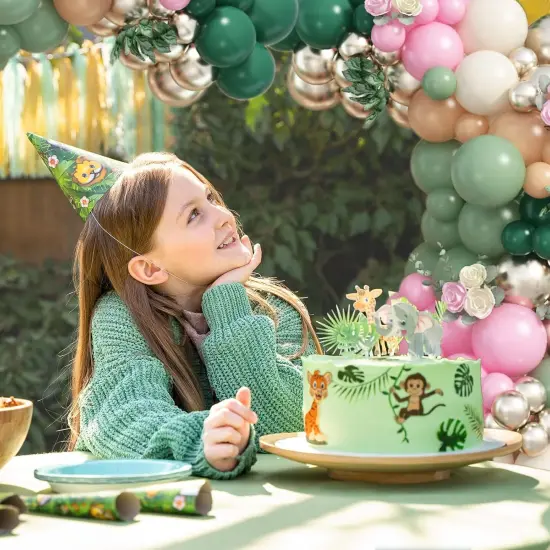 128Pcs Sage Green and Pink Balloon Arch Kit, Dusty Olive Green Blush Peach Beige Cream White Gold Latex Balloon Garland Kit {5}