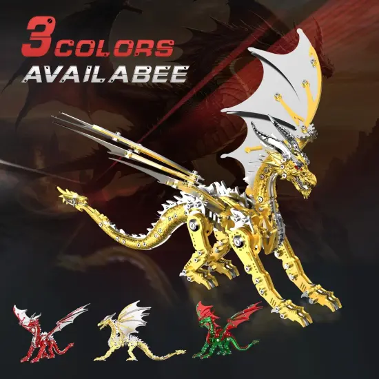 3D Puzzle for Kids,Stainless Steel Pteranodon Metal Kit - 3D Metal for Kids, Parent-Child Activity Toy/Building Blocks,Jigsaw Toy for Family Game {2}