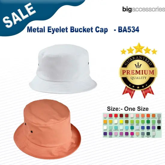 Big Accessories&reg; Metal Eyelet Bucket Cap WASHED DENIM {2}