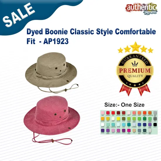 Authentic Pigment&reg; Dyed Boonie Classic Style Comfortable Fit DEEP N KHAKI {2}