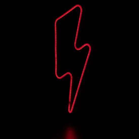 Northlight LED Lightening Bolt Neon Lighted Wall Art - 18.75" - Red {5}