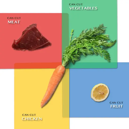 Flexible Plastic Cutting Boards for Kitchen, 4 Translucent Colors Cutting Mats 15 x 12 In, BPA-Free, Non-Porous, Dishwasher Safe, Set of 4 {3}