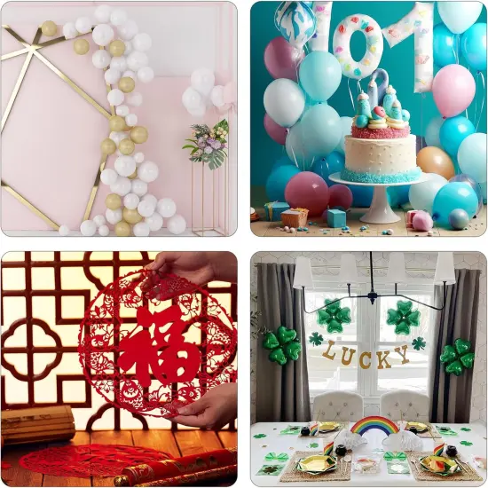 Balloon Adhesive dots Two-Sided Adhesive Dots Clean Removable Non-Marking Adhesive Dots Adhesive for Crafts Balloons Holiday Party Decorations (100PC, 0.39"*0.39") {2}