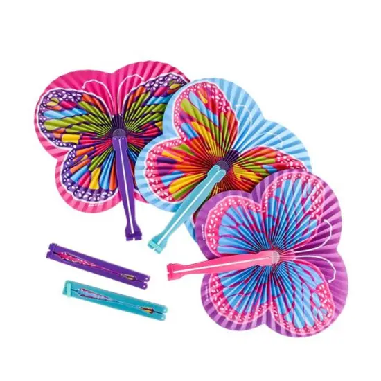 Butterfly Folding Fans 10 Inches Tall {1}